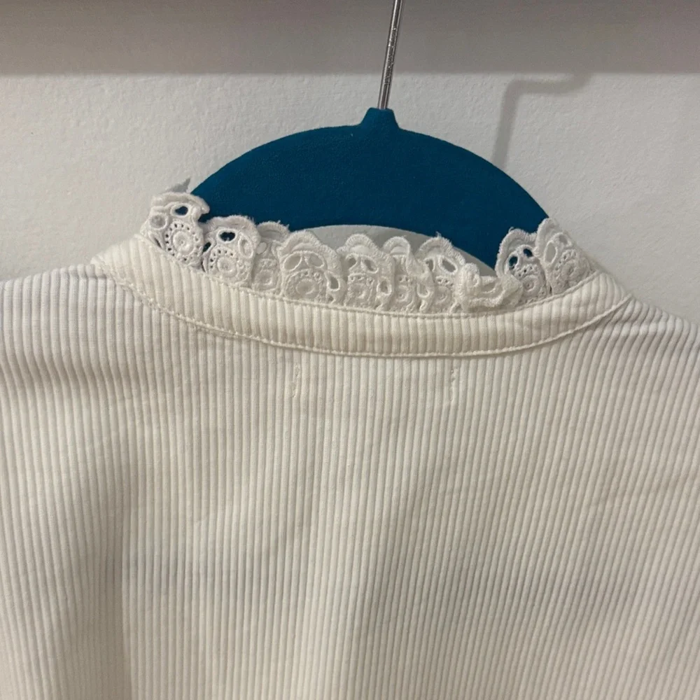 DÔEN Vermont ribbed broderie anglaise cotton shirt - Picture 13 of 16